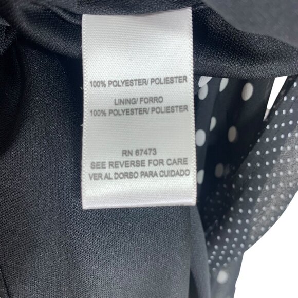 GABBY SKYEBlack and White ruffle  Polka Dot One-Shoulder Dress  SZ 10 - Picture 12 of 13